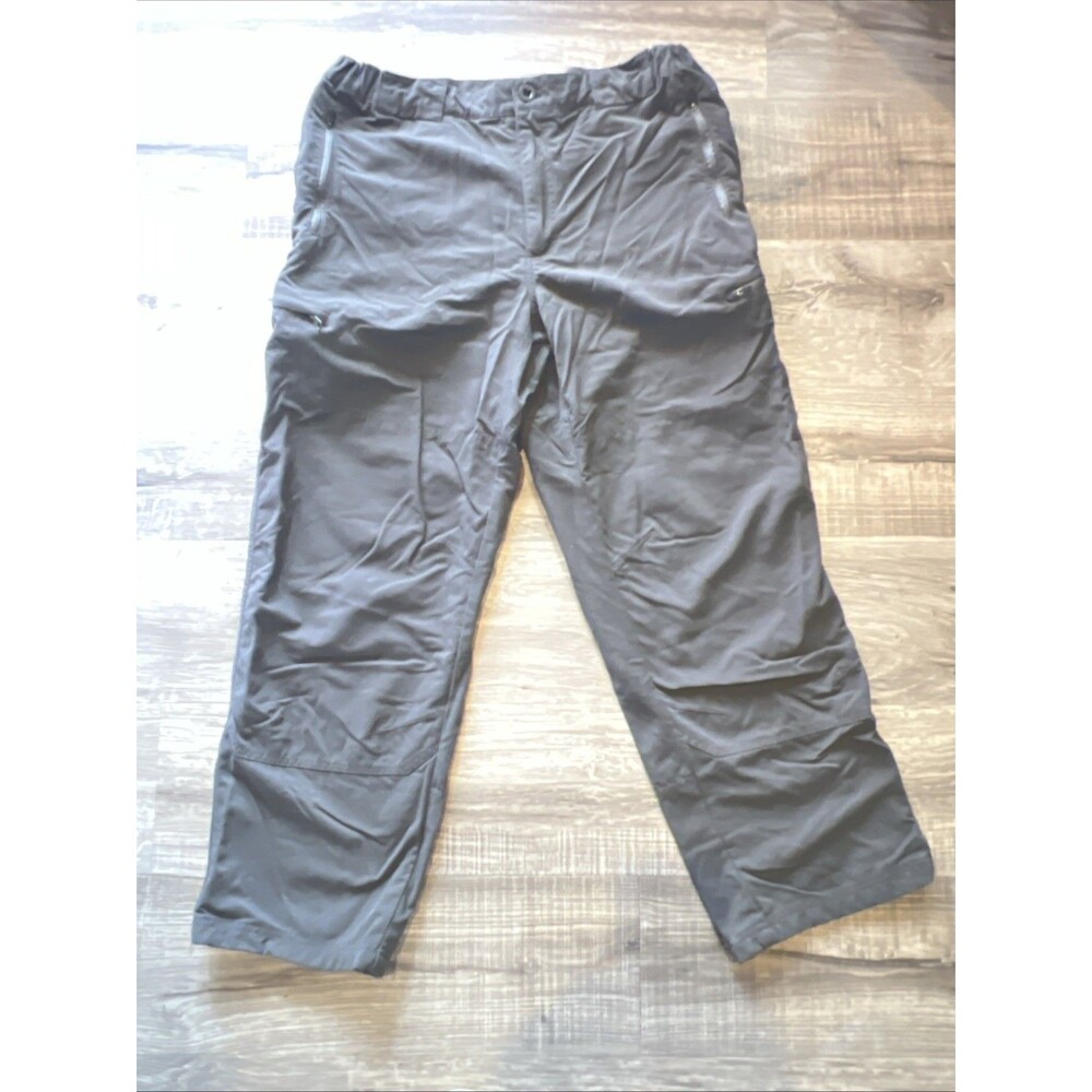 Rail Riders Cargo Pants Mens L Grey 100% Nylon Outdoor Hiking Zip Cargo Pockets
